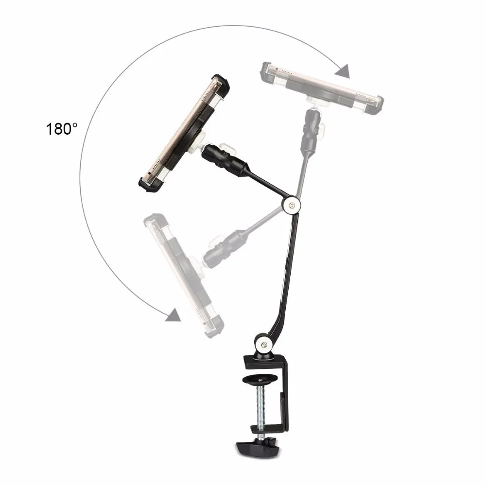 Регулируемый держатель планшета для 6-13 дюймовых планшетов и телефонов для стола, стола, кухни, офиса
