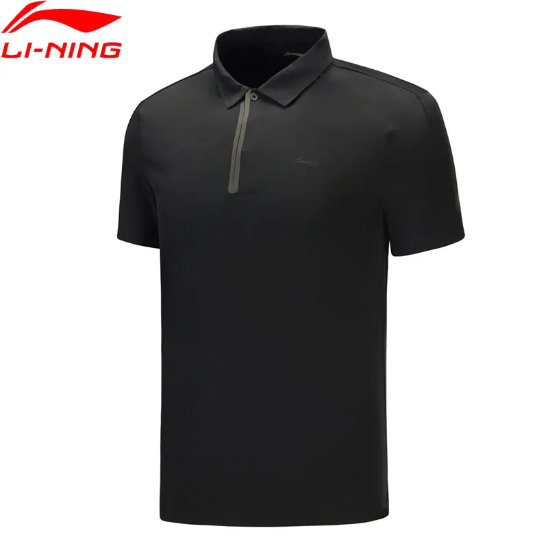 

Li-Ning Men Training Short Sleeve Polo AT DRY 86%Polyester 14%Spandex T-shirts LiNing Sports Regular Fit Tees APLP027 CAMJ19