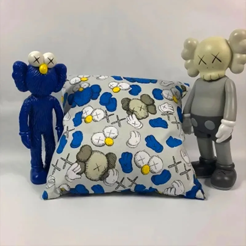 

OriginalFake KAWS BFF Sesame Street Square Cloth Pillow Sofa Car Back Cushion Action Figure Collection Model Toy X395