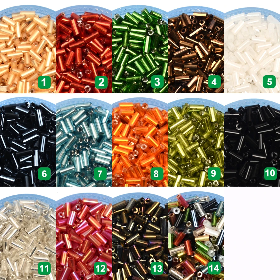 Approx.500pcs 2x4.5mm Bugle Glass Beads SeedCharmsCzechbeads & jewelry makingSilverGoldBeads wholesalediy accessories (2)