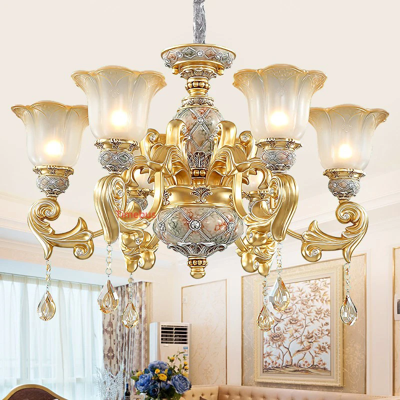Дуплекс вилла гостиная хрустальные люстры простое современное освещение люстры европейская роскошная лампа для столовой лестницы подвесные светильники