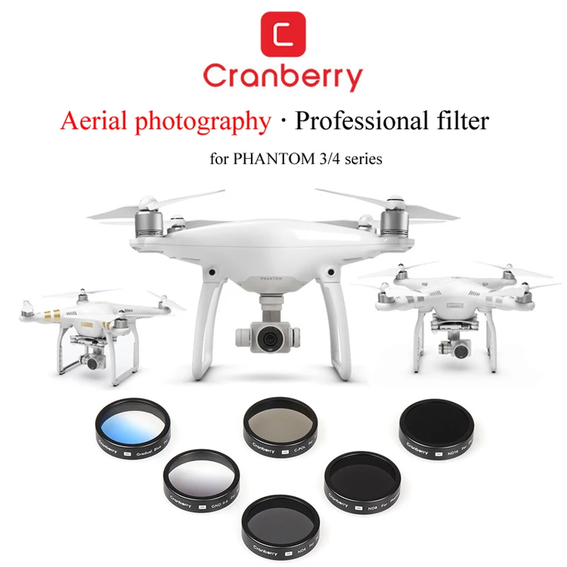 Cranberry filters for DJI Camera Drones GND 0.6/ND8/ND4/ND16/CPL/Gradient blue/red/orange fast