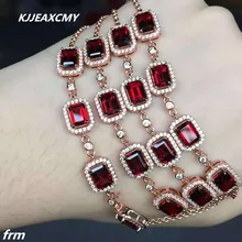 KJJEAXCMY ювелирные изделия из стерлингового серебра 925 натуральный гранатовый браслет