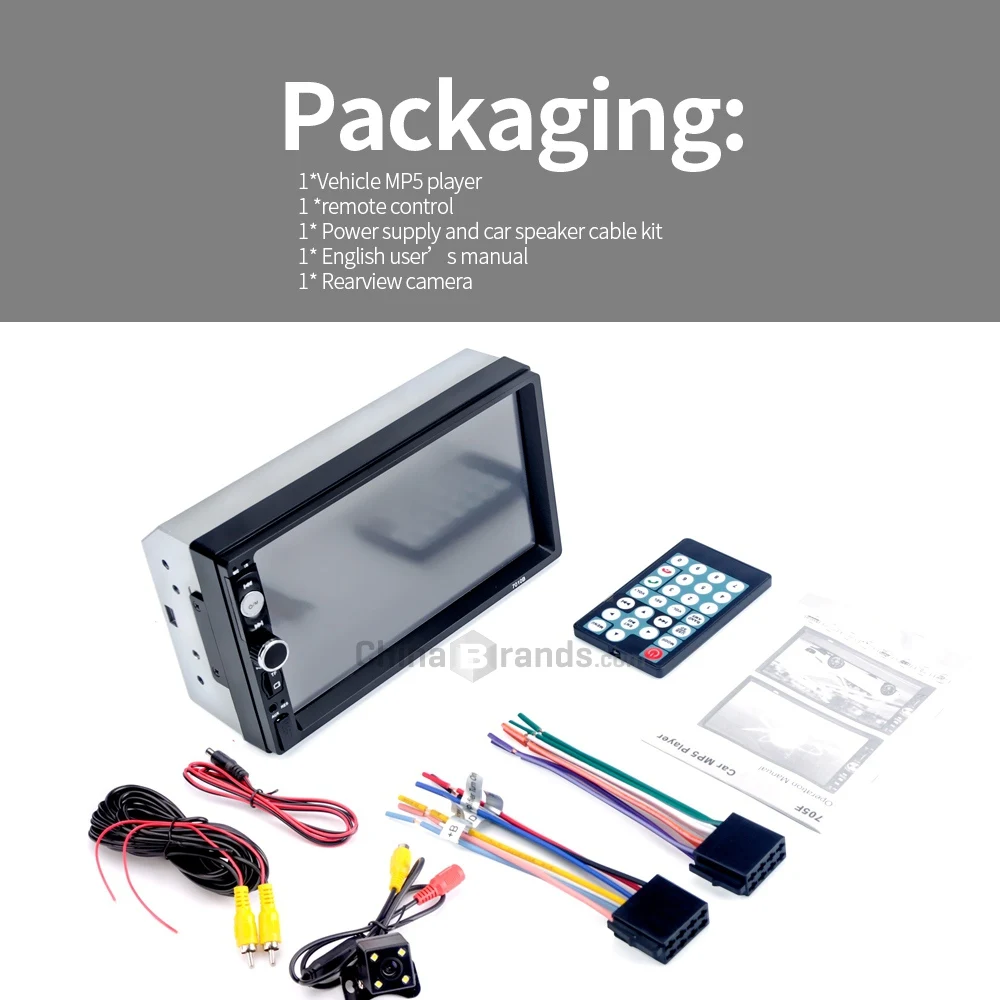 7 дюймовый TFT экран с Bluetooth 12 В 2 Din автомобильный DVD аудио стерео mp5 плеер