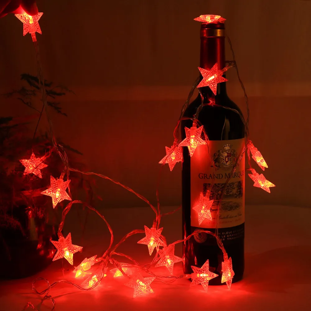 2 м 10 Светодиодный светильник со звездами, Сказочная гирлянда, Свадебная вечеринка, уличный декор, популярная лампа, enfeite de natal# A