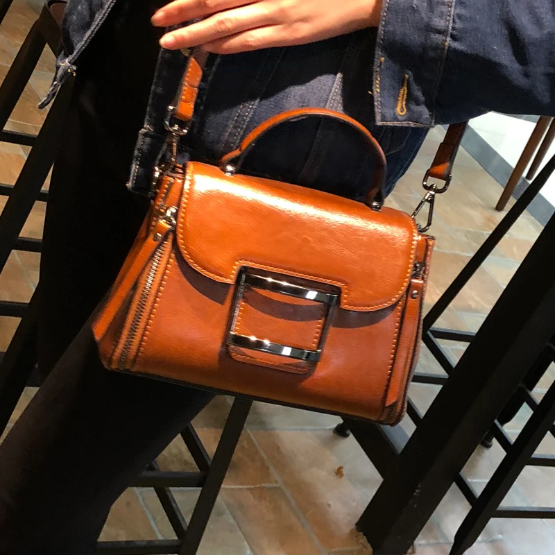 

New Arrival Black Bags for women 2018 100% Genuin Leather Flat bags handbags women famous brands(M213-2)