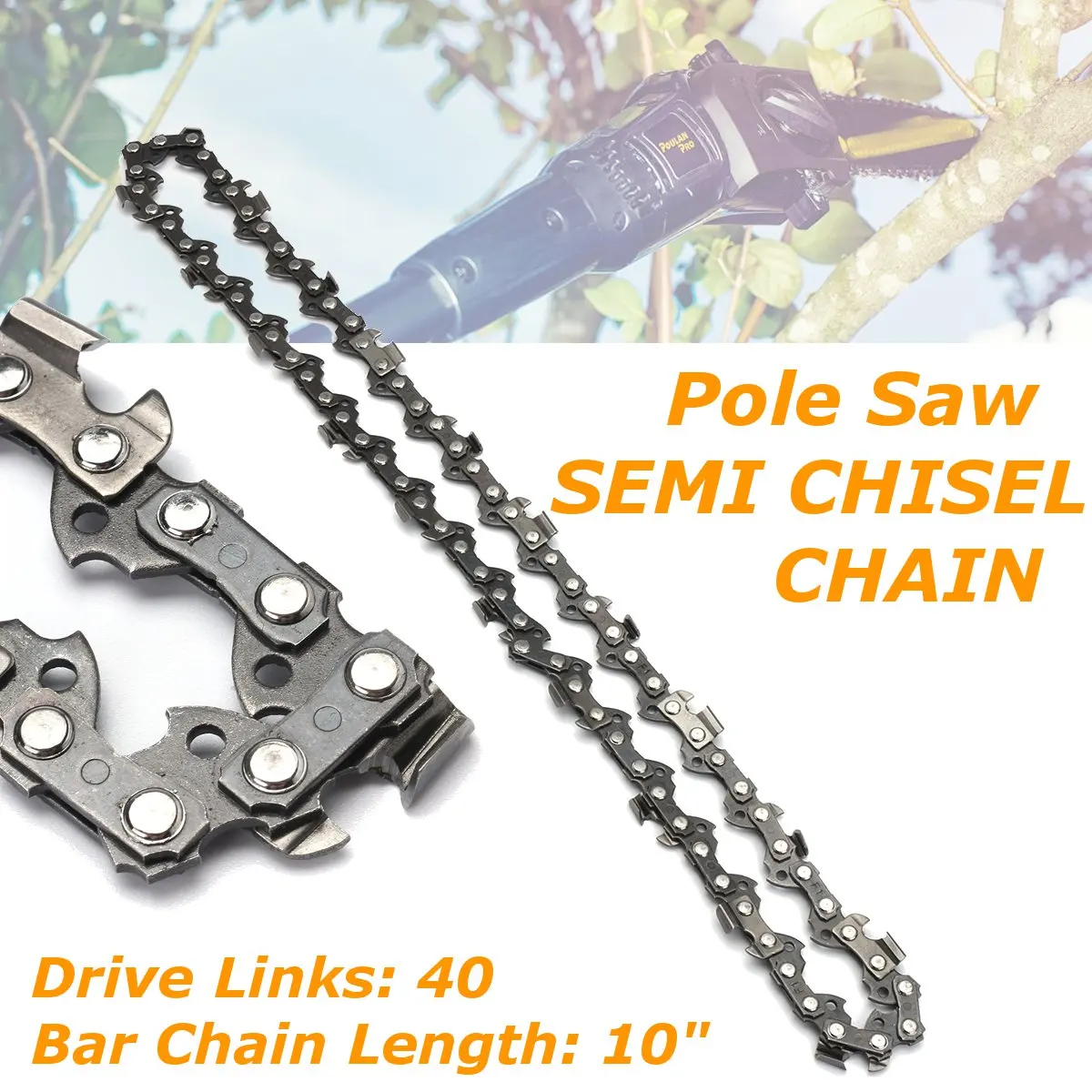 

10Inch Semi Chisel Chainsaw Cutting Pole Saw Chain 40DL for Echo for Remington