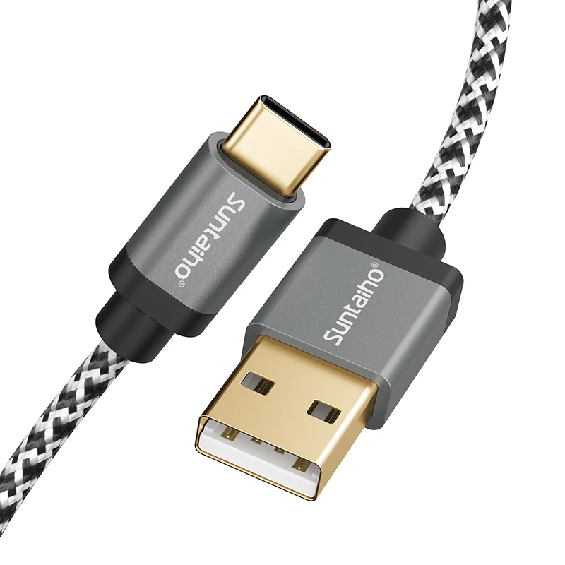 [3 шт. в упаковке] Suntaiho usb c кабель для быстрой зарядки type-c 3,1 pocophone f1 кабель для передачи данных зарядное устройство для телефона для samsung S9 S8 note9 xiomi huawei - Цвет: Black white