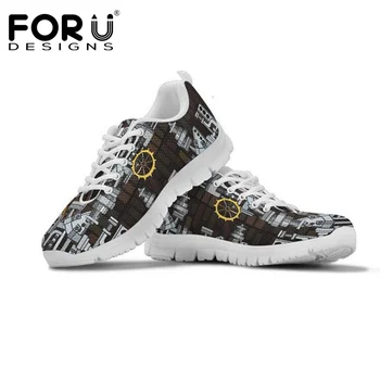 

FORUDESIGNS Steampunk Art Brand Designer Men Shoes Flats Fashion Men's Sneakers Casual Comfortable Light Shoes Zapatos Hombre