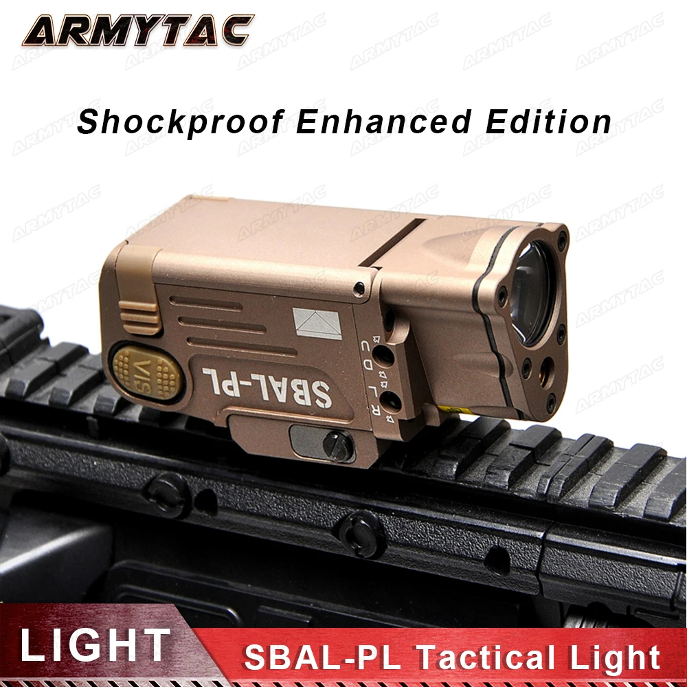 

ArmyTac Tactical Laser Flashlight SBAL-PL Hunting Weapon Light Combo Red Laser Pistol Constant & Strobe Gun Light Picatinny Rail
