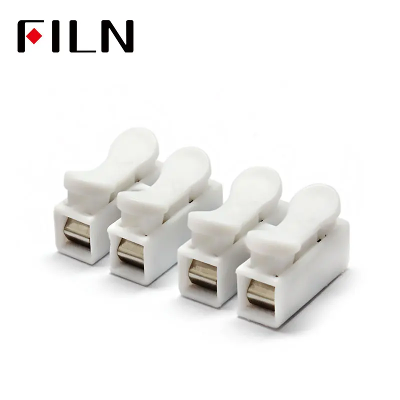 

FILN 30pcs per lot 2 Pins white Electrical Cable Connectors CH2 Quick Splice Lock Wire Terminals Set 20x17x13.5 mm