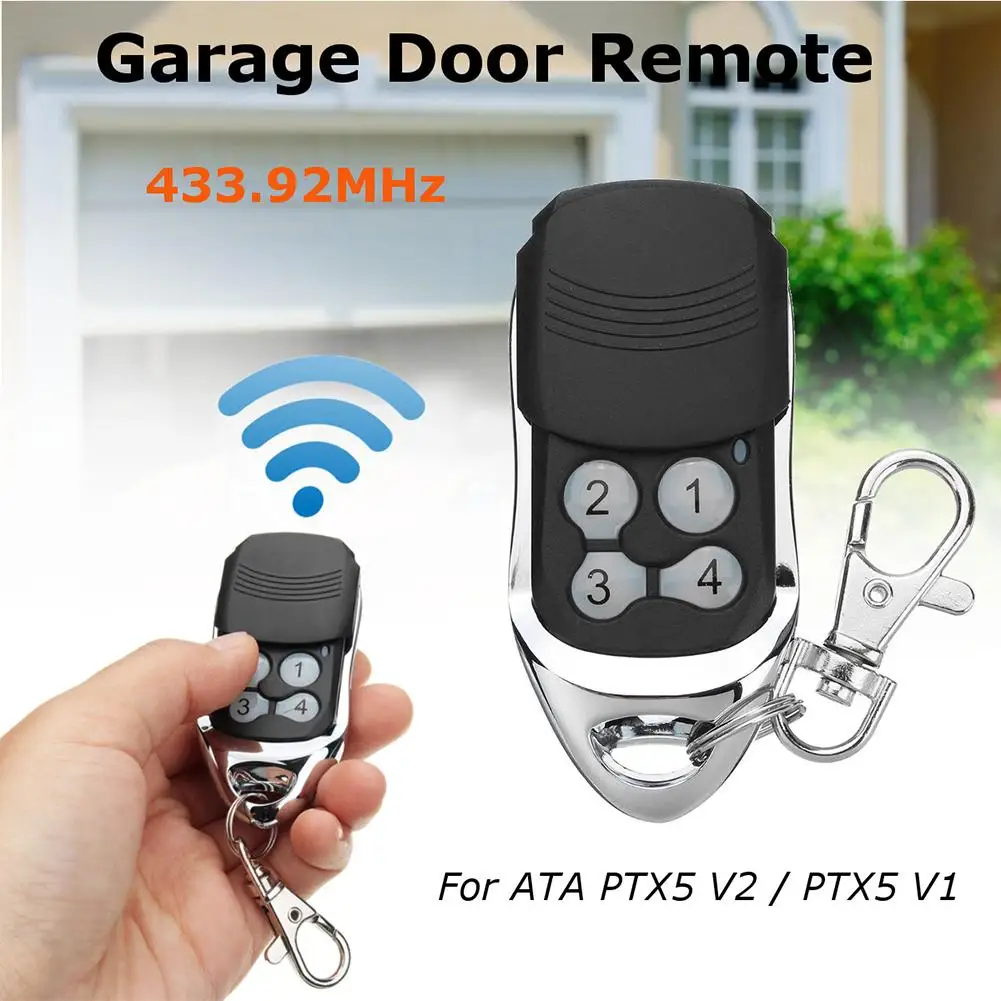 

433.92MHz 4 Buttons Garage Door Replacement Remote Control for ATA PTX5 V2/V1