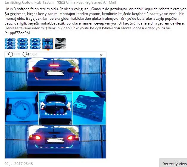 New Auto Car Tailgate Turning Signal Light Bar RGB LED Strip Trunk Light Strips Multicolor Braking Lamp  (1)