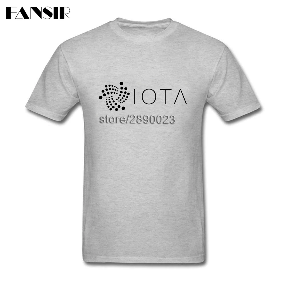 2020 Cool IOTA Cryptocurrency T Shirt Men Short Sleeve Cotton Custom Tee Streetwear Plus Size | Мужская одежда