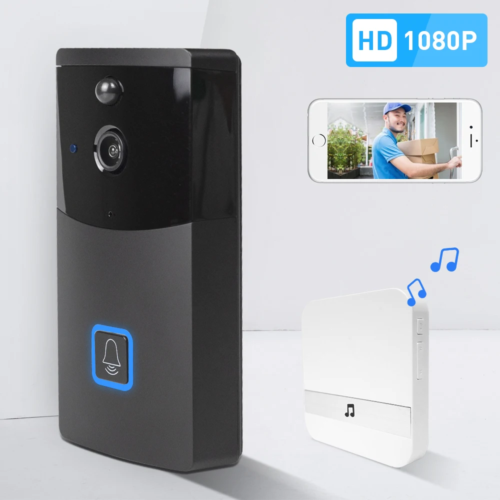 Zclever HD 1080P Smart WiFi видео-дверной звонок Камера Беспроводной домофон ИК Ночное видение IP дверной звонок с встроенный звуковой сигнал 2-Way Talk