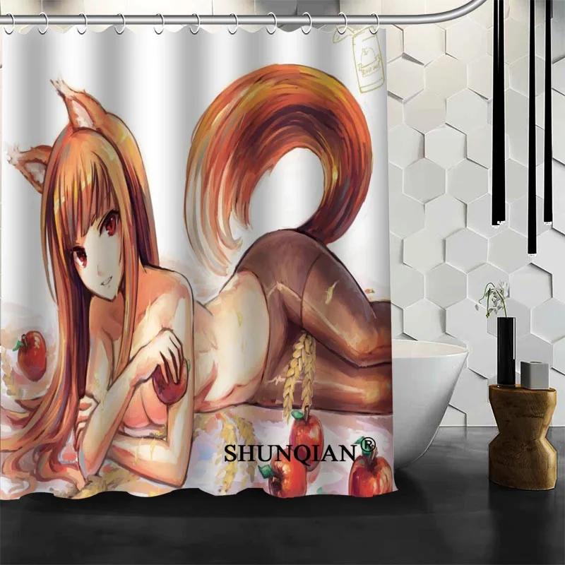 Занавеска для душа Spice and Wolf рождественские украшения для дома водостойкая ткань занавеска для душа занавеска для ванной A9.4 - Цвет: 3