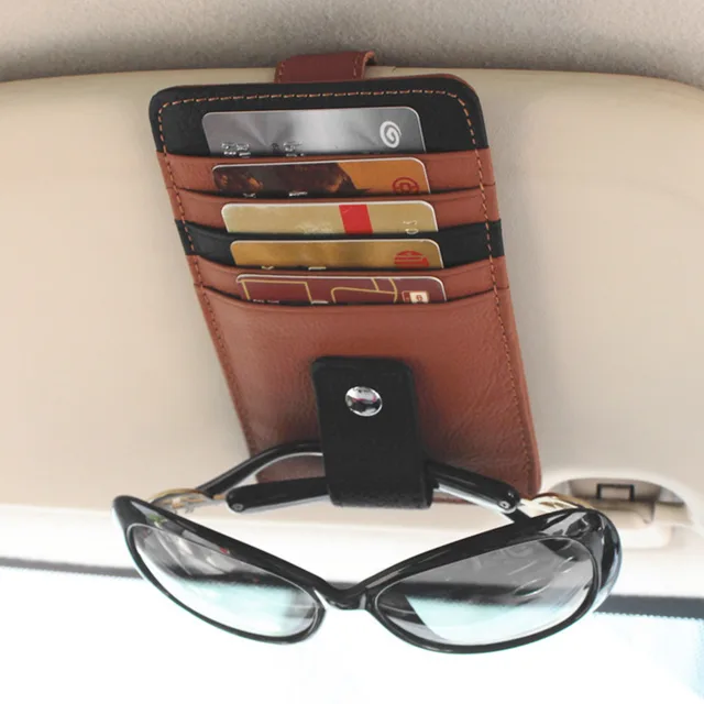 Buy GLCC Car Sun Visor Organizer Cowhide Leather Car