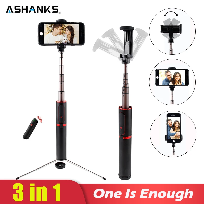Goedkoop ASHANKS Bluetooth Selfie Stok Mini Statief 3 in 1 Monopod Selfie Stok Bluetooth Draadloze Afstandsbediening Sluiter voor Android amp; Iphone