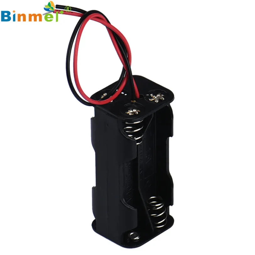 

HL 2016 Hot New Hot 2-slot 4 x AAA Battery Back To Back Holder Case Box Storage With Wire Leads Holder new SP30 #5