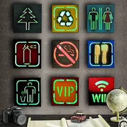 Wifi WC VIP индикатор не курить неоновые световые знаки стеклянная неоновая Световая трубка для магазина бар домашняя бизнес вечерние