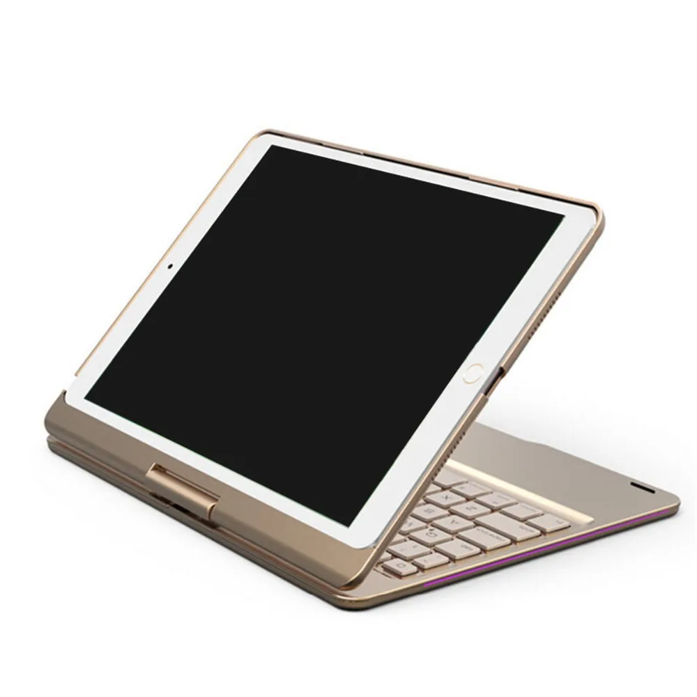 Беспроводная Bluetooth алюминиевая клавиатура чехол для IPAD PRO 9 7/10 5 дюйма 360 градусов 7