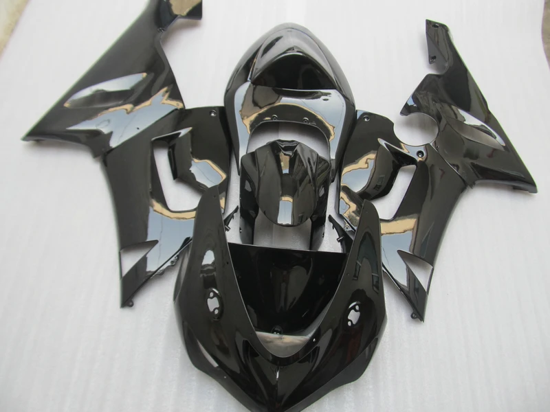 

Fairing kits 100% fit for Kawasaki NINJA ZX 6R 2005 2006 zx6r 05 06 all glossy black ABS fairings set HP5