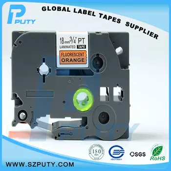 

10 packs TZe-B41 18mm Black on Flu.Orange TZ-B41 compatible label tapes for ptouch label printers