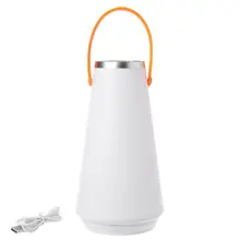 USB перезаряжаемая лампа, беспроводной уличный портативный фонарь, сенсорный датчик, контроль, кемпинг, Диммируемый ночной Светильник