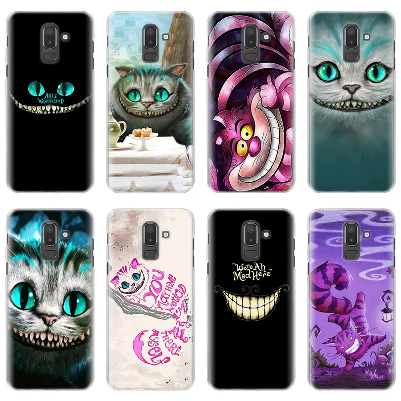 

alice in wonderland Cheshire Cat Phone Cases for Samsung Galaxy J4 J5 J6 Plus J2 J3 J4 J8 2018 J5 J7 Prime hard Cover Cases Coqu