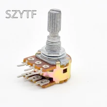 10 шт./пакет WH148 сдвоенный потенциометр B20K L: 20 мм