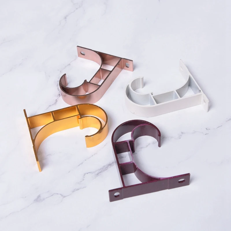 

2 Pcs Aluminum Alloy Curtain Rod Holder Ceiling Installation Curtain Drapery Rod Bracket for Rod Diameter under 2.5cm