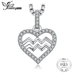 JewelryPalace Созвездие Зодиака Водолей сердце любовь кубического циркония кулон 925 пробы серебро не включает в себя цепь