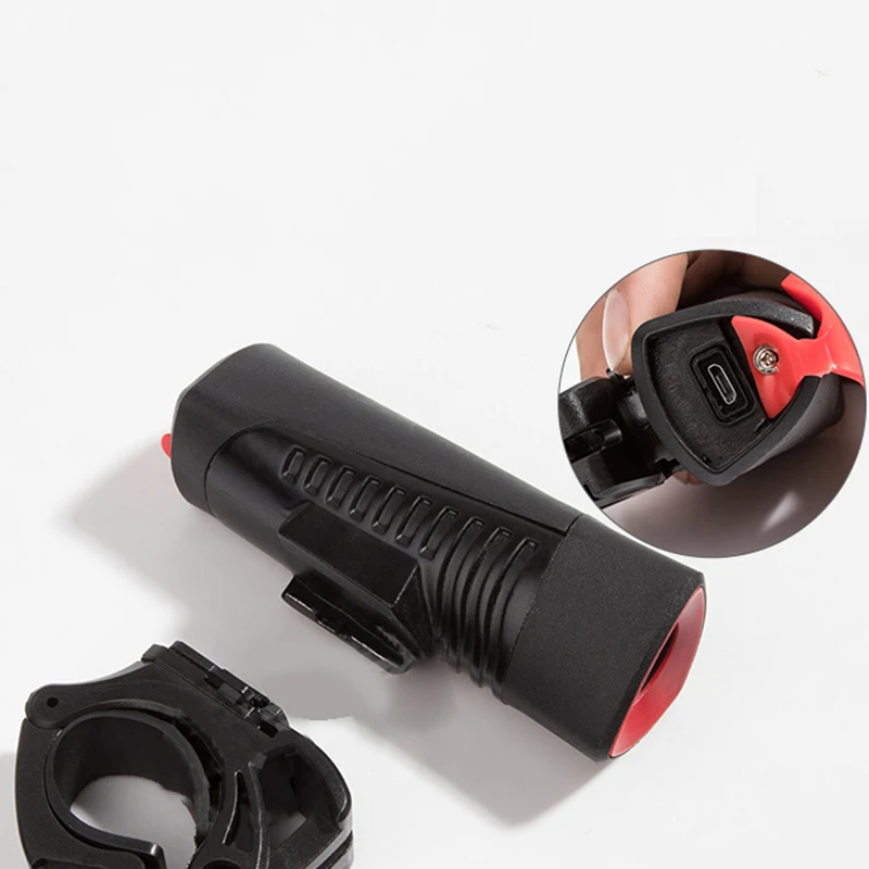 Rechargeable Bicycle Headlight Mountain Bike Riding Equipment Torch USB Accessories Super Bright Clip Practical