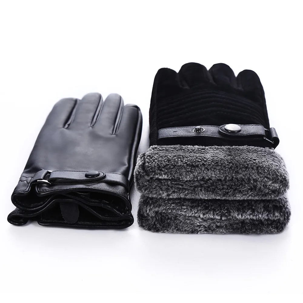 Зимние осенние мужские вязаные перчатки с сенсорным экраном высокого качества мужские утепленные шерстяные кашемировые однотонные перчатки мужские варежки