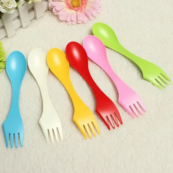 Полезный мини Spork Ланчбокс посуда для кемпинга походная вилка для использования на открытом воздухе комбинированный набор для альпинизма