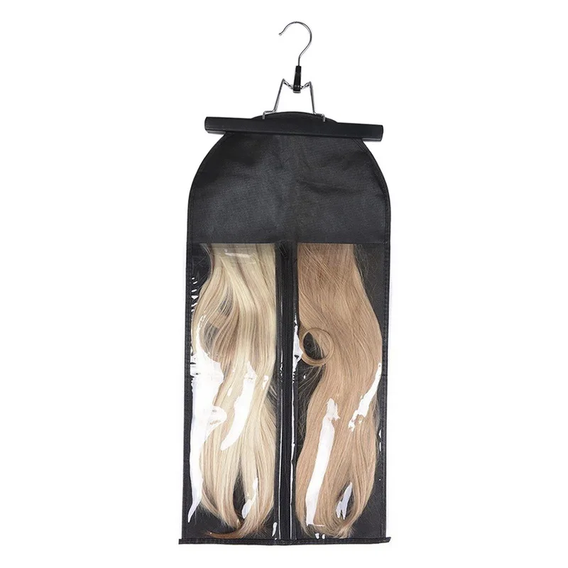 Наращивание волос, парики сумка для хранения с двойной стороны из полиэстера, на молнии Защитная вешалка для париков держатель для хранения противоскользящая Портативная сумка