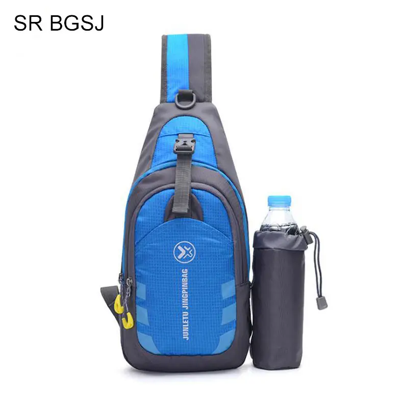 

Free Shipping With Kettle Pocket Casual Unisex Women Men Waterproof Nylon Cross Body Shoulder Belt Chest Bag