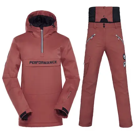 High Experience Man and woman ski suitJackets Warm Suits Windbreaker Snow Clothing mountain Skiing Jacket And Pant Ski Jacket - Цвет: color3