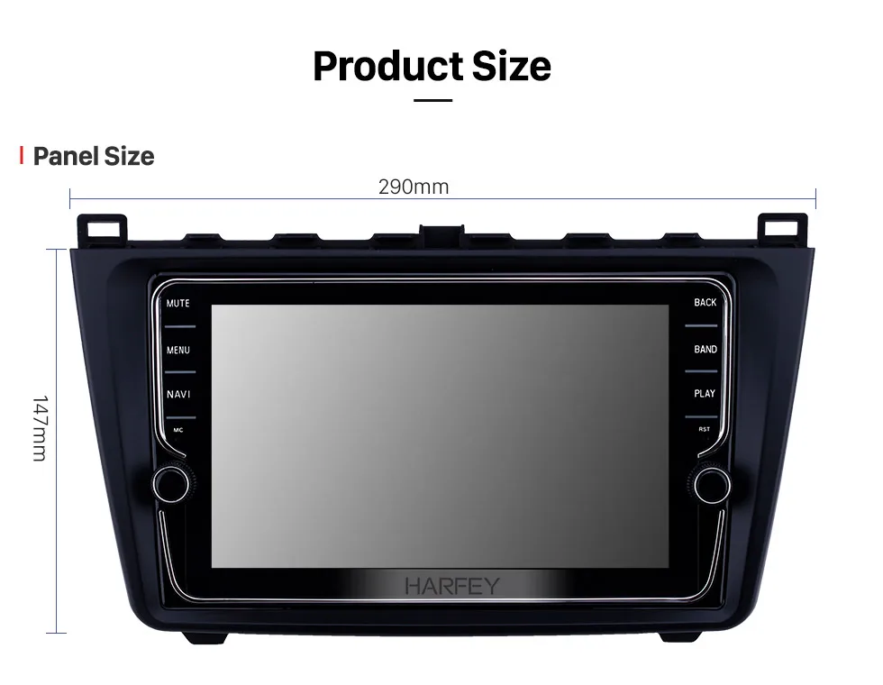 Perfect Harfey 2DIN 9 inch Android 8.1 Car Radio For Mazda 6 Rui wing 2008 2009-2014 Multimedia Player GPS Head Unit bluetooth stereo 14