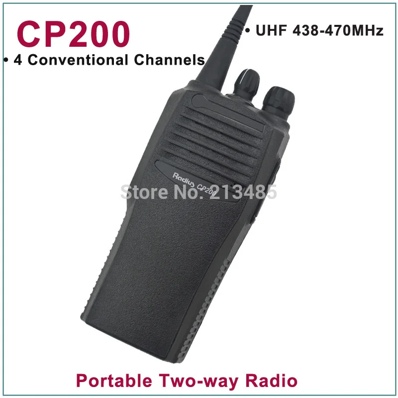 Новый CP200 UHF 438-470 MHz 4 обычных каналов Портативное двухстороннее радио