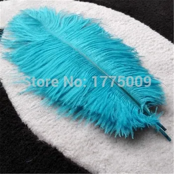 

wholesale 10pcs/lot 12-14inch/30-35cm Turquoise blue fluffy Ostrich Feather Plume wedding decoration
