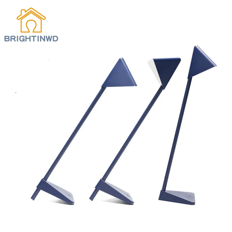 

BRIGHTINWD Triangle Table Lamp Creative LED Reading Table Lamps Can Be Filled Desk Eye Protection Night Light Simple Modern