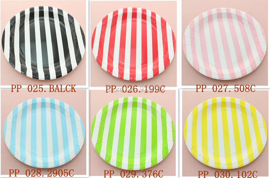 05 Round Stripe Paper Plate