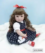20 inch 50cm Silicone baby reborn dolls Children’s toys the little black dots hair girl