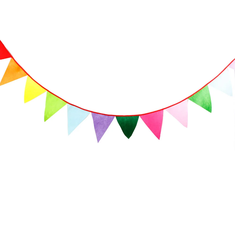 12 flags felt bunting