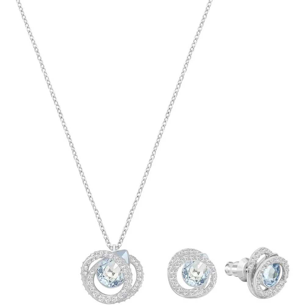 

Swarovski GENERATION Light Blue Imitation Gemstone Fashion Wild Short Ladies Clavicle Chain Necklace Gift Female Models 5255523