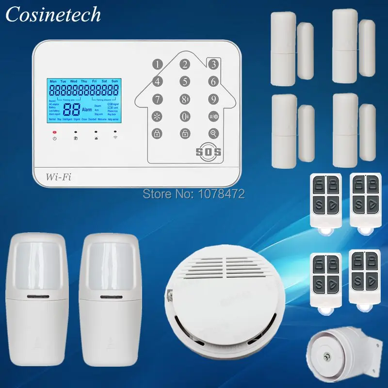 

New arrival GSM PSTN WIFI alarm system,APP controlled home security alarm,good quality tri-network household safety alarm system