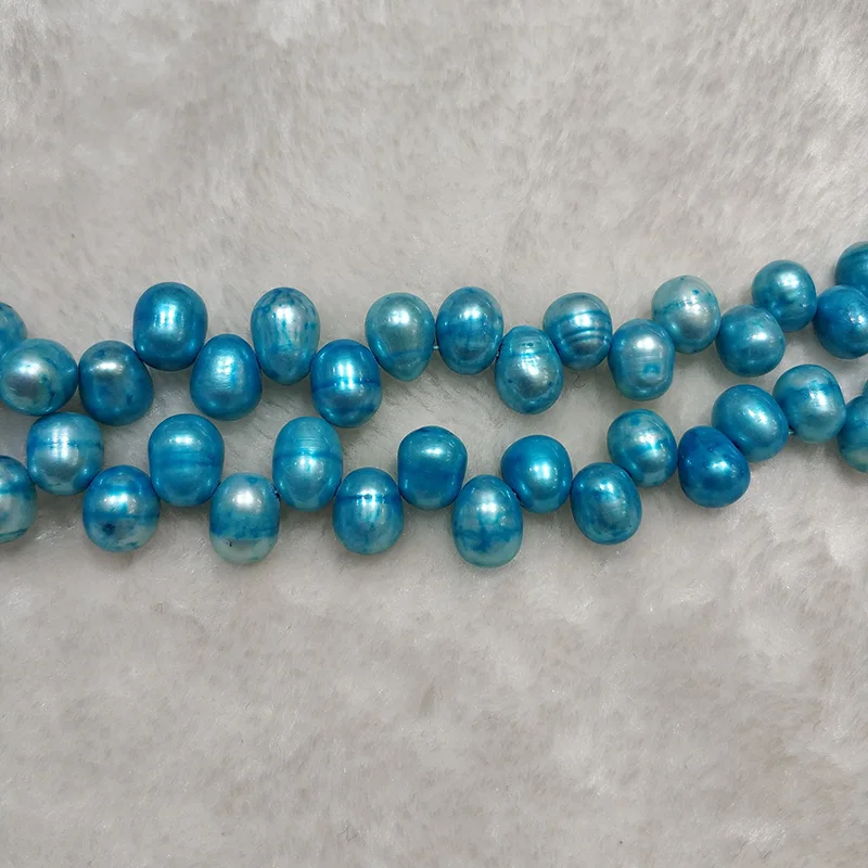 

JYX Pearl Beads Hot Fashion 8.5-10mm Real Freshwater Pearl Strings Strands DIY Handmade Jewelry Gifts 15" Christmas making