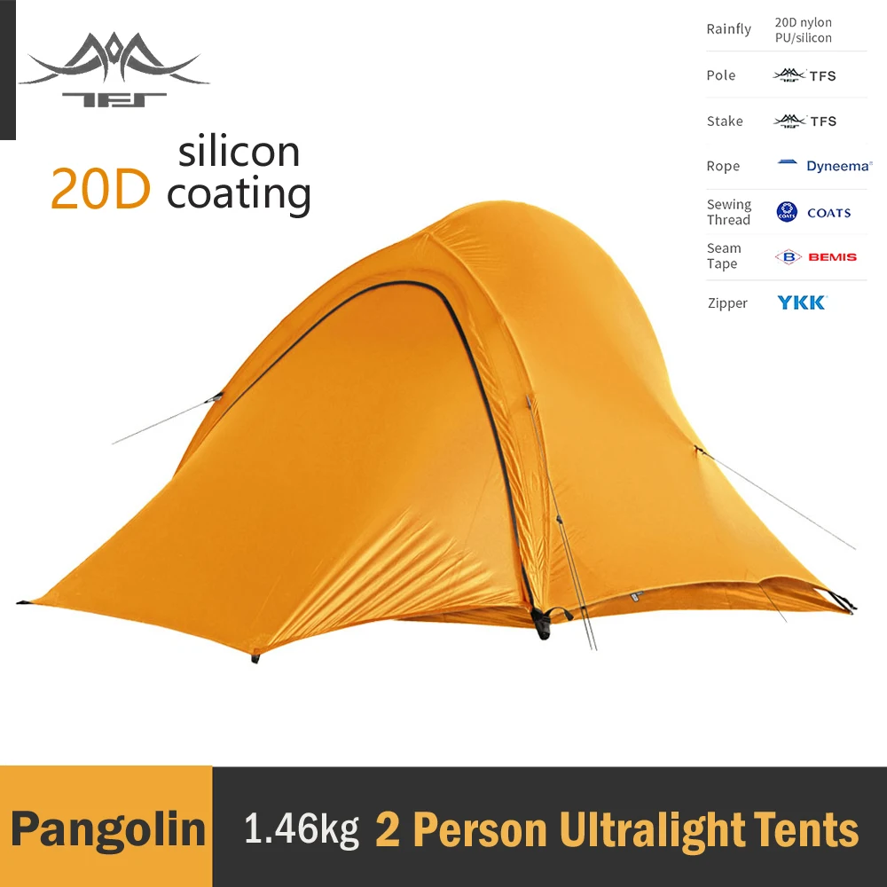 

Lightweight Camping and Backpacking Tent 1 2 3 Person Ultralight Tent Camp Equipment Nylon Upgrade 2 Man Travel Winter Camping