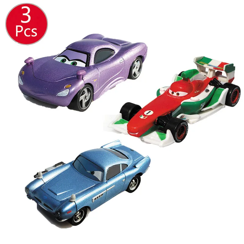 

3PCS Disney Pixar McQueen Car Toy 1:55 Die Cast Metal Alloy Model Toy Car 2 Children's Boys Kids Toys Birthday Christmas Gift